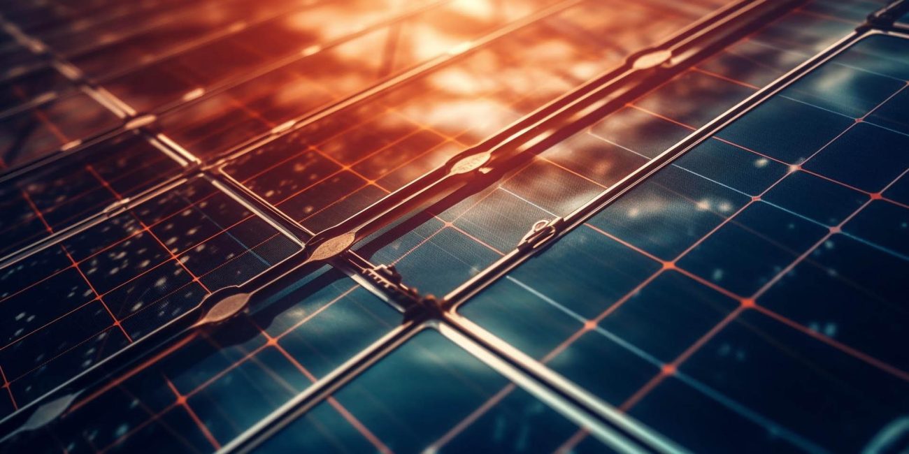 futuristic-solar-power-station-generates-electricity-sunset-generative-ai