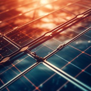 futuristic-solar-power-station-generates-electricity-sunset-generative-ai